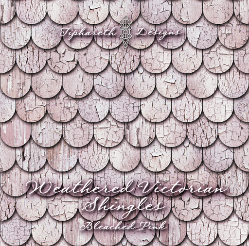 TD Weathered Victorian Shingles textures BLEACHED PINK