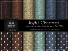 AD HOC - JOYFUL CHRISTMAS - Set B09 - Cotton Jersey Heather Fabric (solids & little dots)