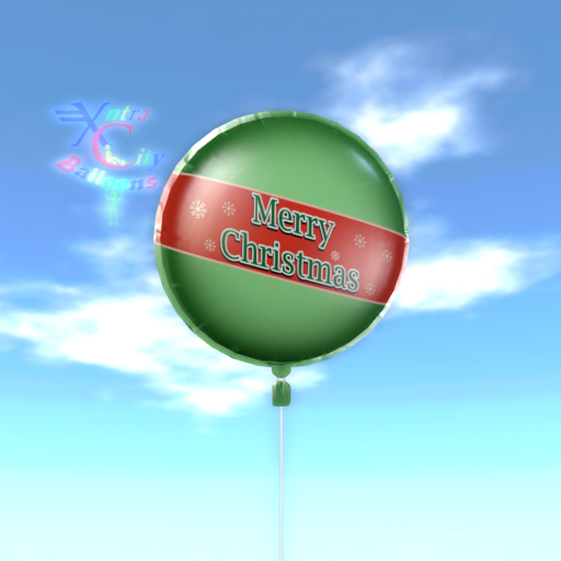 Balloon - Merry Christmas - Green