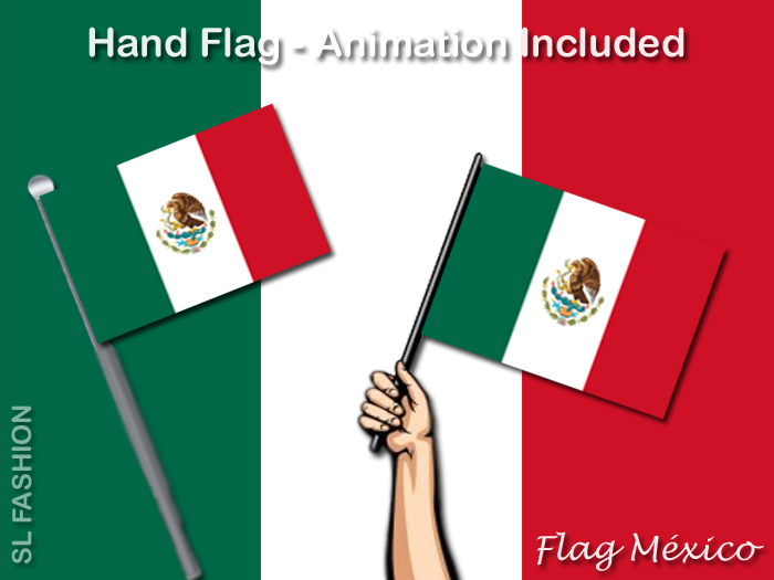 Flag Mexico - Hand Flag - Animation Included