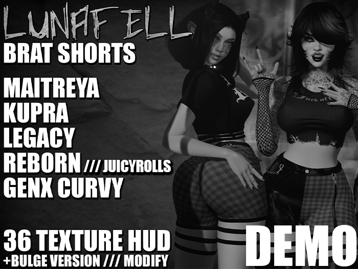 [LUNAFELL] - Brat Shorts - DEMO