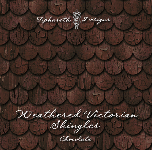 TD Weathered Victorian Shingles textures CHOCOLATE