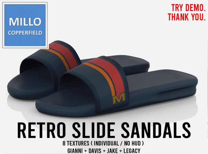 Millo Copperfield - PACK - Retro Slide Sandals, Copy