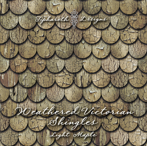 TD Weathered Victorian Shingles textures LIGHT MAPLE 