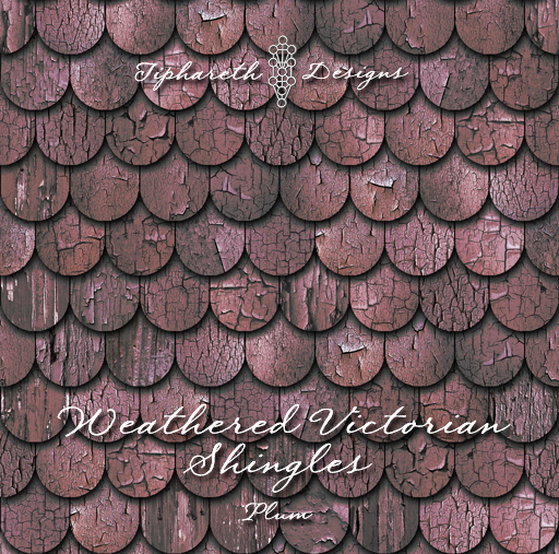 TD Weathered Victorian Shingles textures PLUM