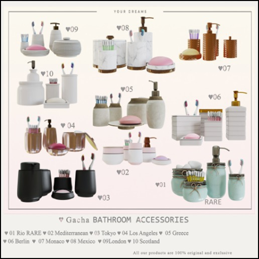 {YD}Bathroom  Accessories - Tokyo