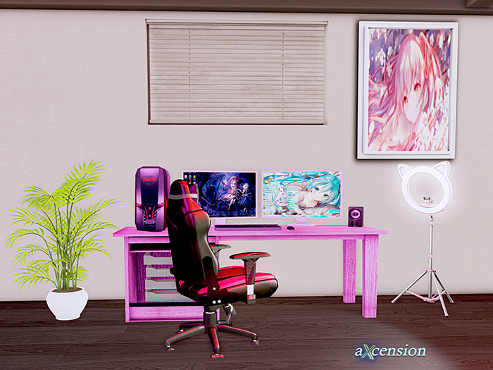 aX: Gamer Pc Decor Pink
