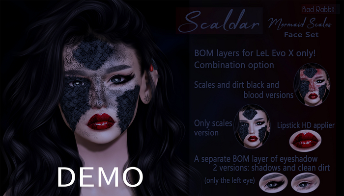 .:Bad Rabbit:. Scaldar Mermaid Scales Face Set DEMO