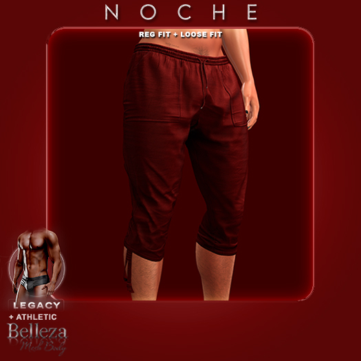 Noche. Martin Shorts Red