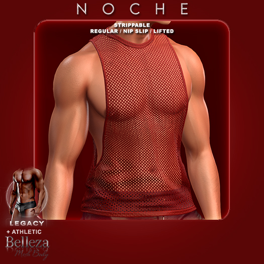Noche. Mesh Wes Tank Red
