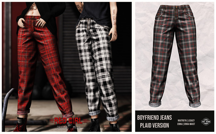 [RED GIRL] Boyfriend Plaid 01 - [add me]