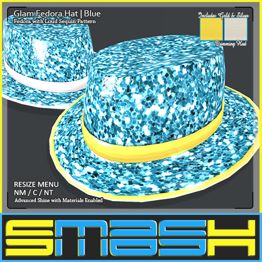 SMASH - Glam Fedora (Blue)