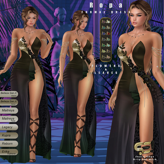 Son!a-Edge Ropa Formal Dress/Gown Earth