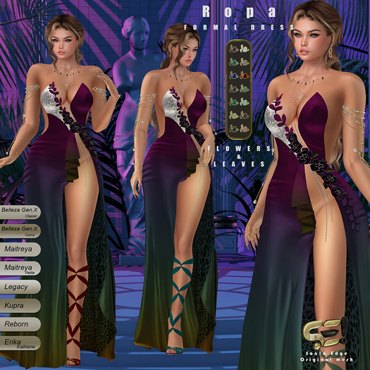 Son!a-Edge Ropa Formal Dress/Gown Rainbow