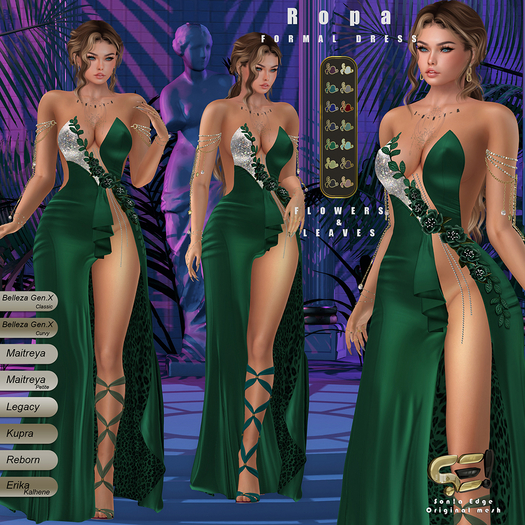 Son!a-Edge Ropa Formal Dress/Gown Jade