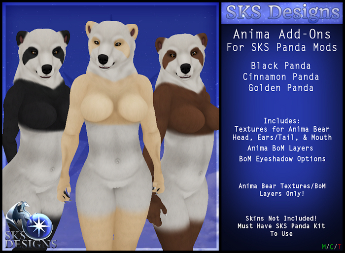 SKS - Anima Bear Add-on Pandas