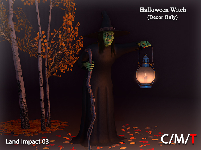 "Killer's" Halloween Witch With Lantern (Decor Only)