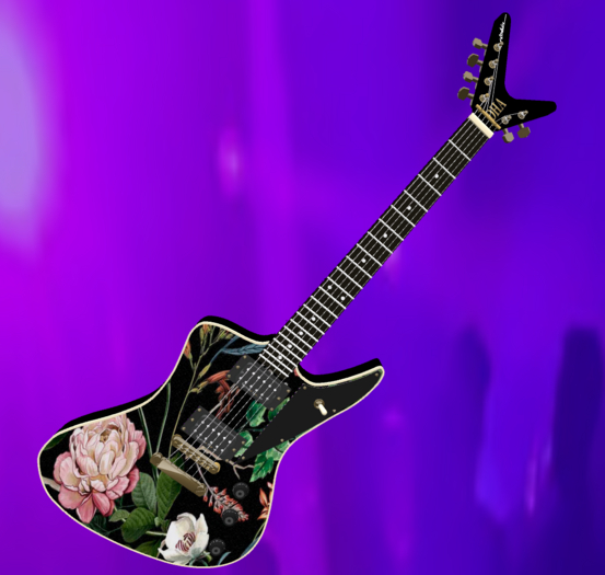 Second Life Marketplace - DHA Robin Guitar Asian Floral (Box)