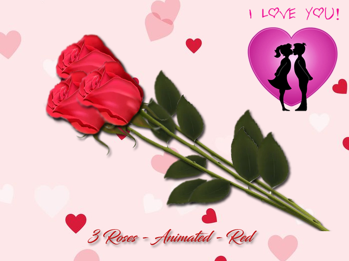 Roses - Animated - Red