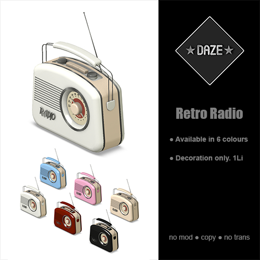 *DAZE* Retro Radio (beige)