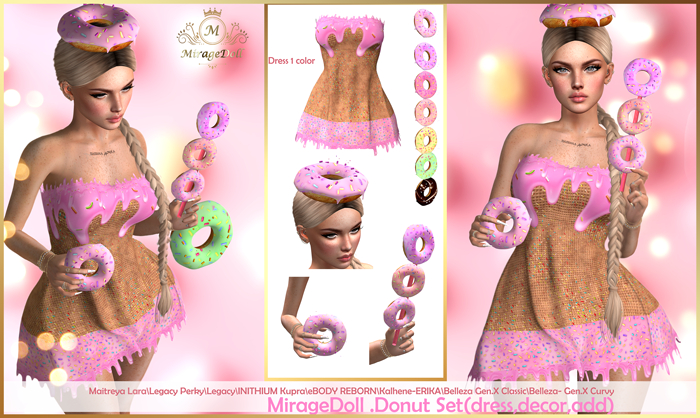 MirageDoll .Donut Set(dress,decor,add)