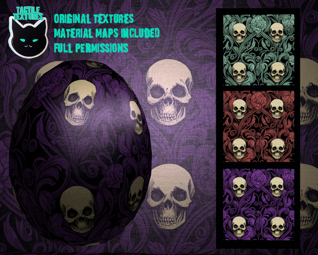 ::T:: Materials Texture: Wallpaper Skulls 3a-c (10% off)