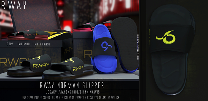 RWAY - Norman Slipper Black