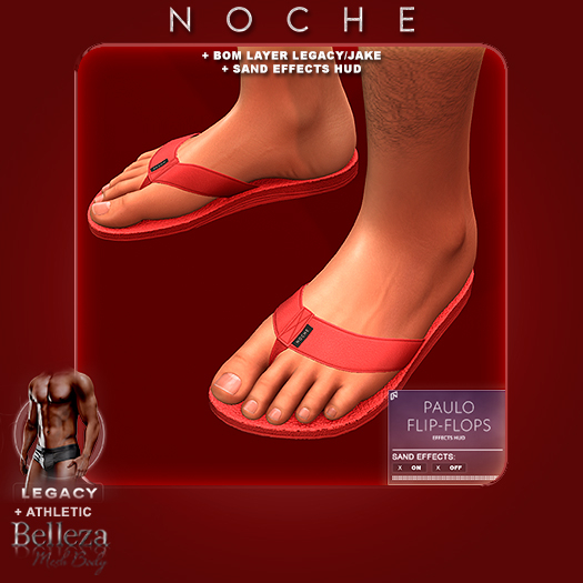 Noche. Paulo Flip-Flops Red