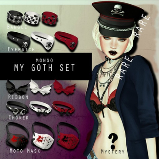 [monso] My Goth Set - Red Moto Mask 1