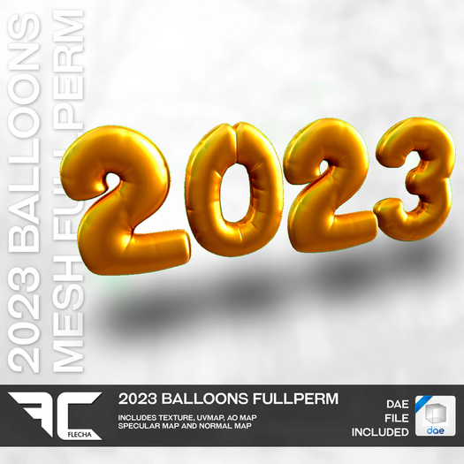 FLECHA 2023 New year Balloons Fullperm