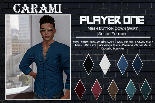 .::Carami::. Mesh Button Down Shirt - Suede Edition