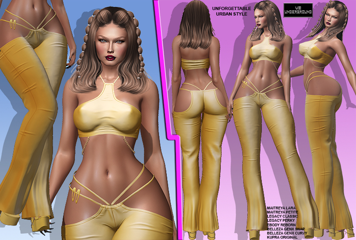 **UNFORGETTABLE YELLOW COMPLET OUTFIT*