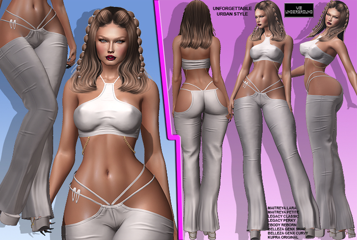 **UNFORGETTABLE COMPLET OUTFIT WHITE*
