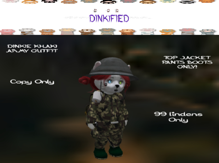Dinkified- Add Me _Army Khaki Set