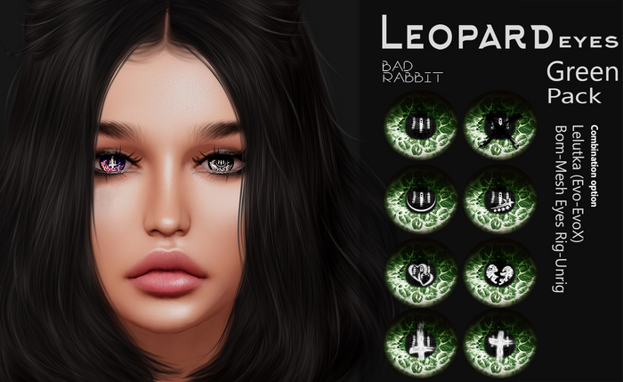 .:Bad Rabbit:. Leopard Eyes Green Pack