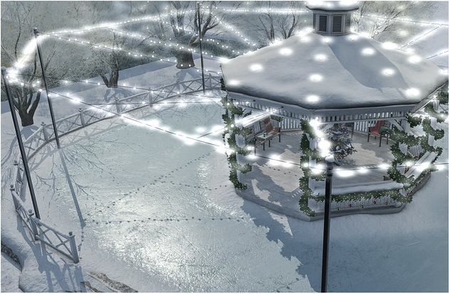 1. Sese - Magic Ice Rink - Ice Rink Gazebo RARE