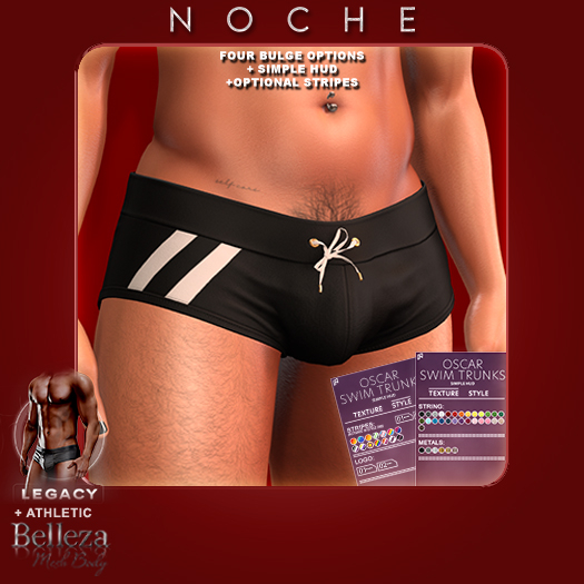 Noche. Oscar Swim Trunks Black