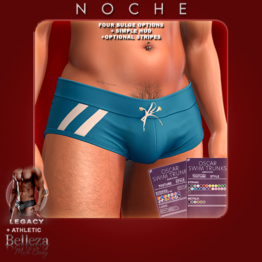 Noche. Oscar Swim Trunks Blue