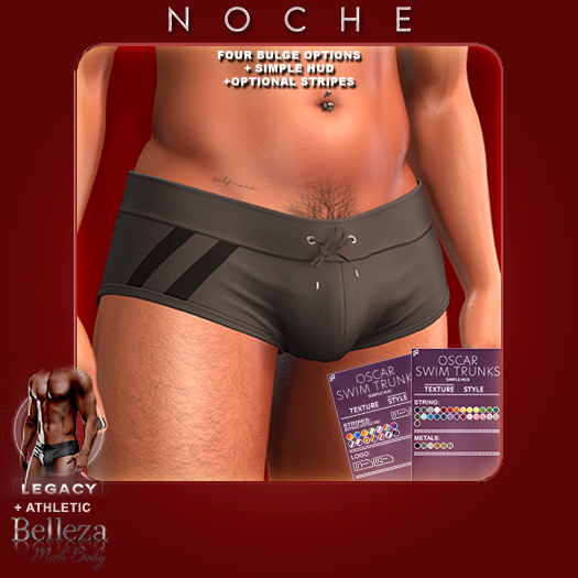 Noche. Oscar Swim Trunks Grey
