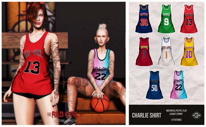 [RED GIRL] Charlie Shirt {FATPACK} - [add me]