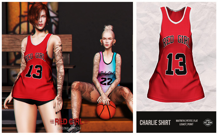 [RED GIRL] Charlie Shirt Red Girl - [add me]