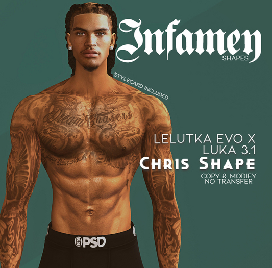 INFAMEY™: CHRIS SHAPE W/BROW SHAPE & STYLECARD