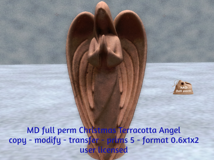 MD full perm Christmas Terracotta Angel