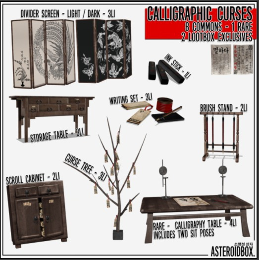 AsteroidBox. Calligraphic Curses - Writing Set