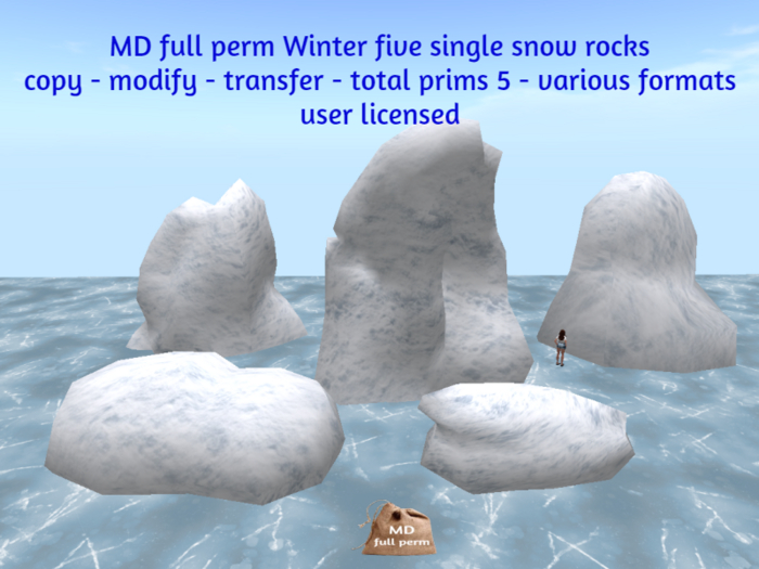 MD full perm Winter five single snow rocks