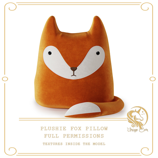 Full Perm Plushie Fox Pillow