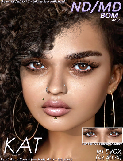 Second Life Marketplace - ND/MD KAT 7-toast BOM skin (Lelutka EvoX)