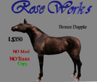 Rose Works Dark Bronze Dapple Teegle Horse Applier