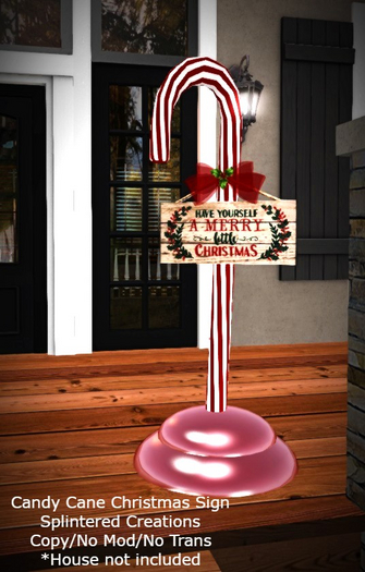SC: Candy Cane Christmas Sign Boxed
