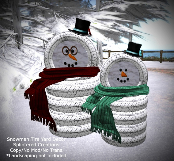 SC: Snowman Tire Yard Decor Boxed